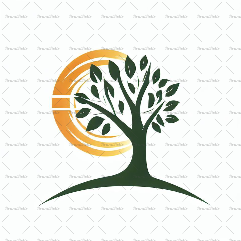 Baumsilhouette und Sonne